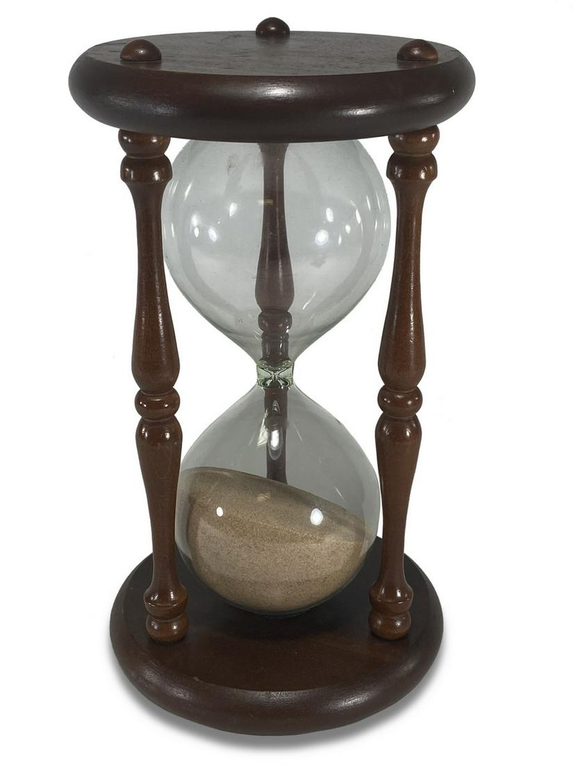 Vintage wood sand clock (1 of 3)