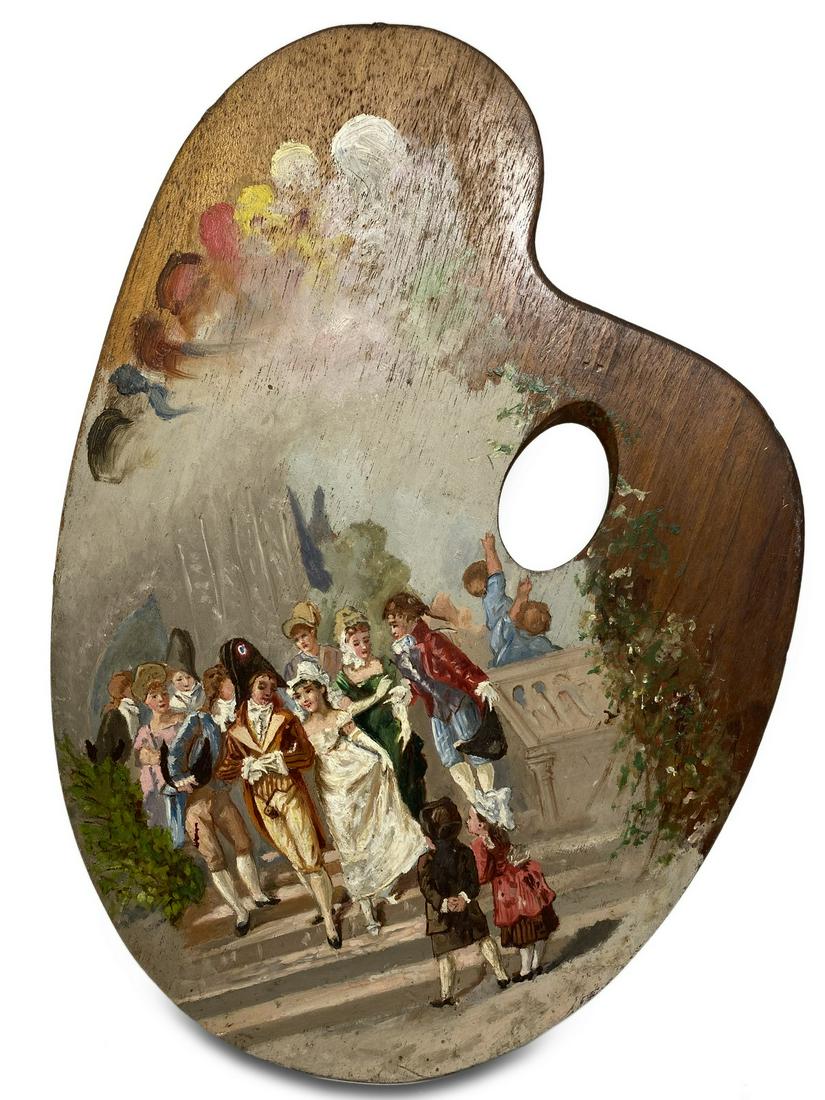 Antique oil on wood palette (1 of 3)