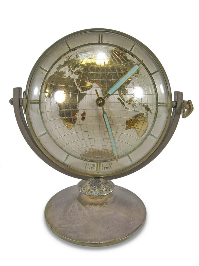 Rensie 8 day 7 jewel world globe clock (1 of 4)