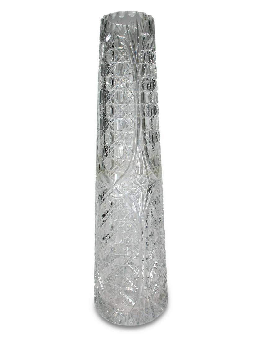 Vintage large cut crystal vase (1 of 5)