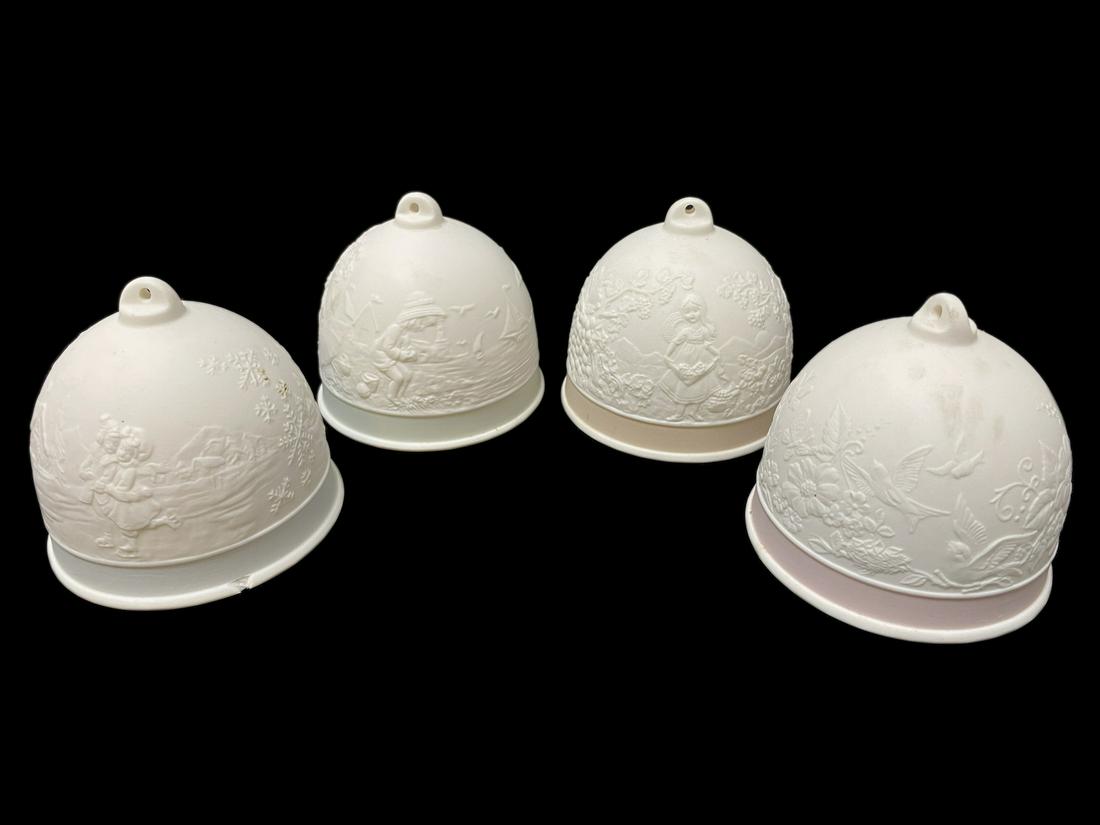 Lladro set of 4 porcelain bells (1 of 8)