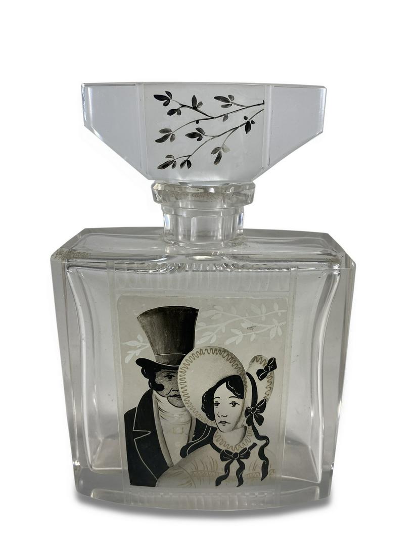 Vintage French hand painted perfurm bottle (1 of 3)