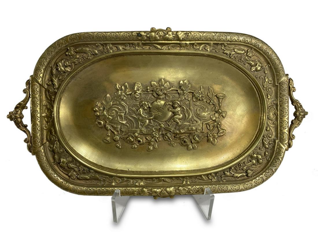 Antique French bronze tray (1 of 4)