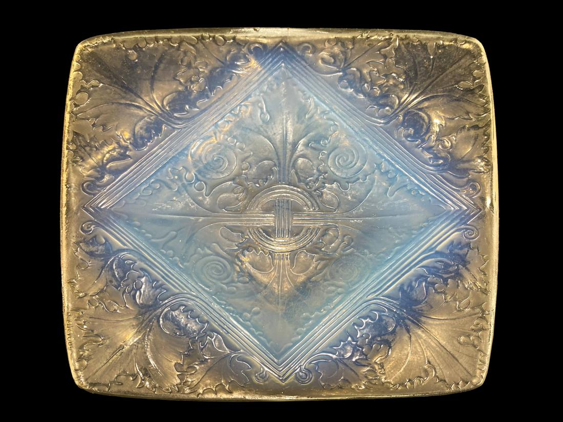 R. LALIQUE, France Opalescent glass plate (1 of 6)