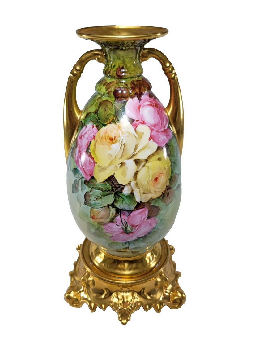 Antique Limoges, France porcelain vase (1 of 6)