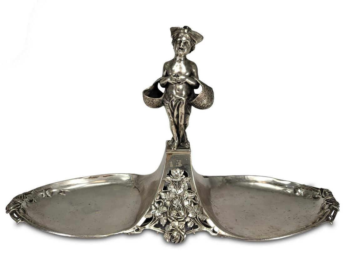 German WMF Art Nouveau silverplate card tray (1 of 5)