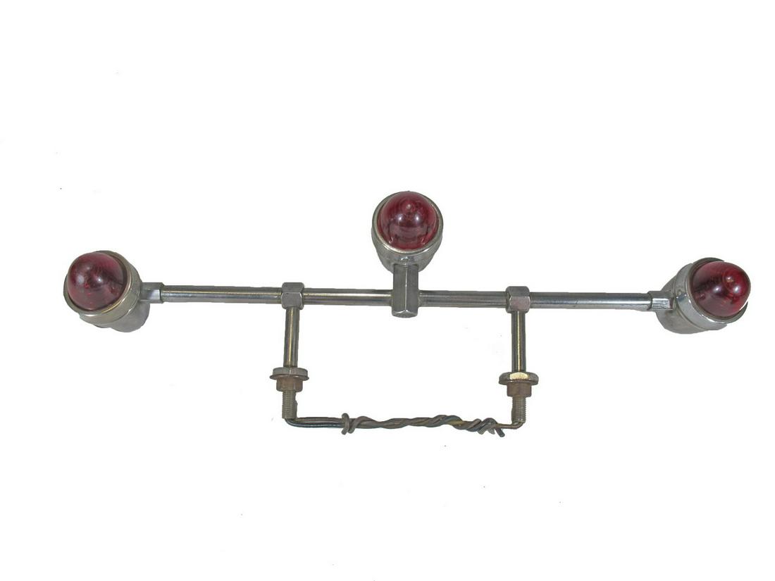 Vintage metal red lights for car or trailer (1 of 5)