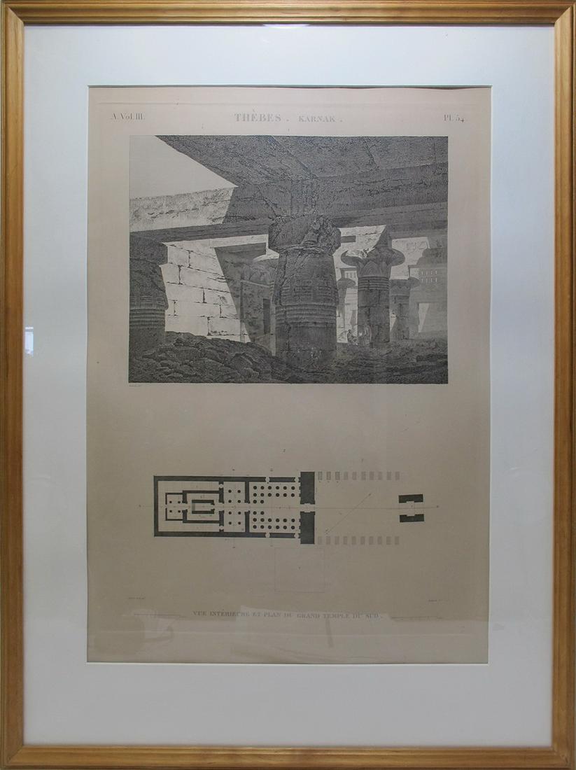 Thebes - Karnak Temple plan French print (1 of 7)