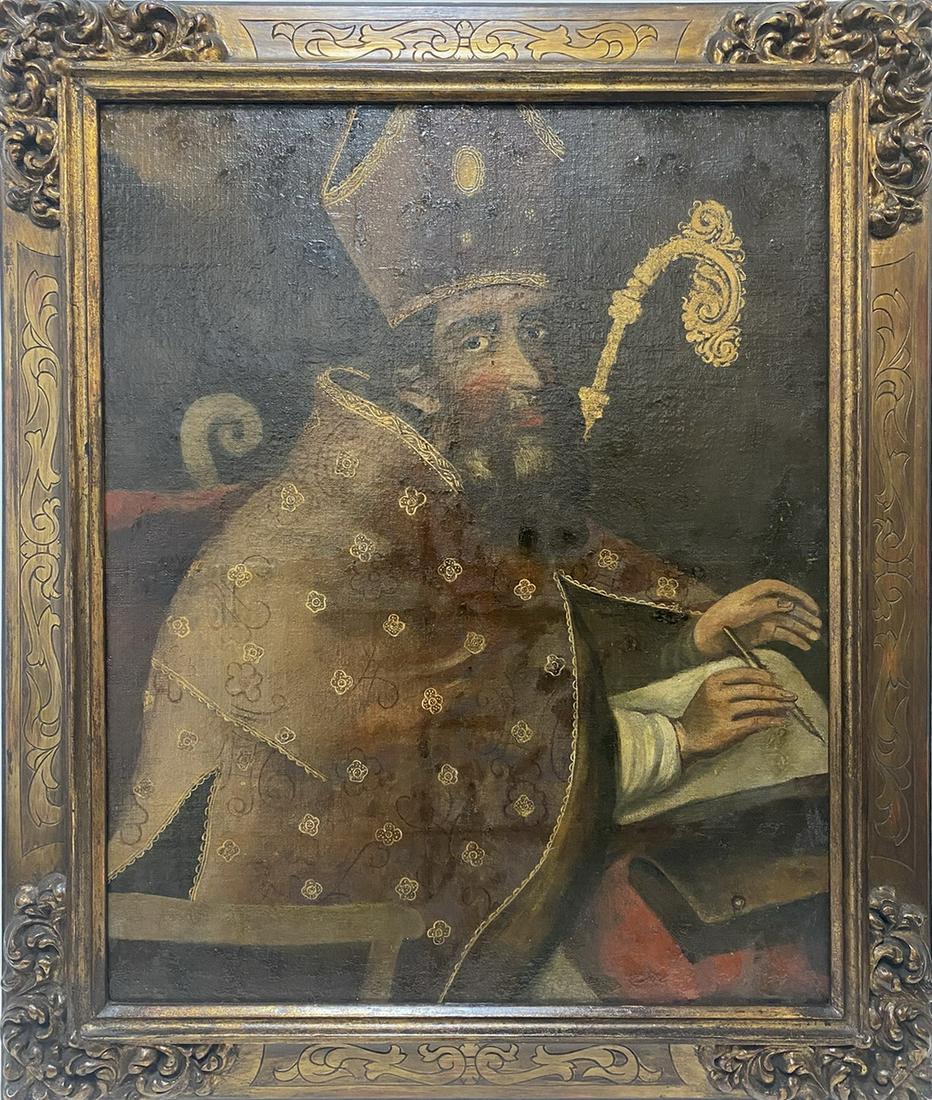 19th C European oil on canvas Religious painting (1 of 4)