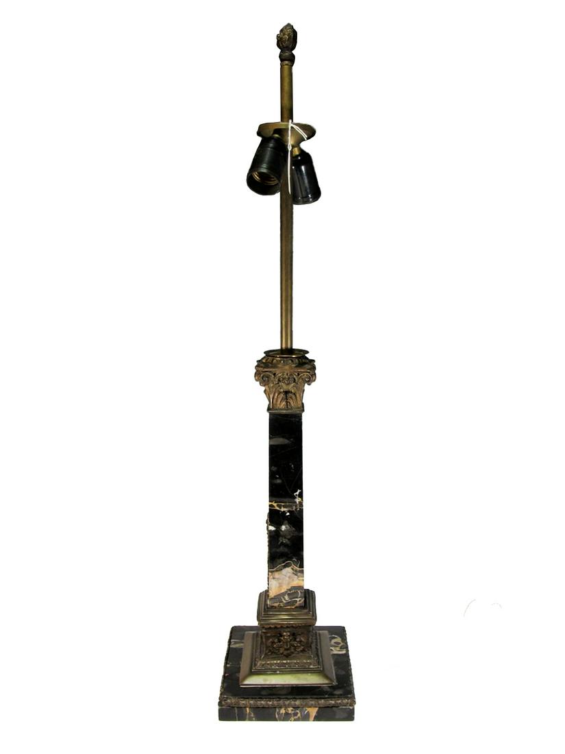 Vintage spelter & marble table lamp (1 of 6)