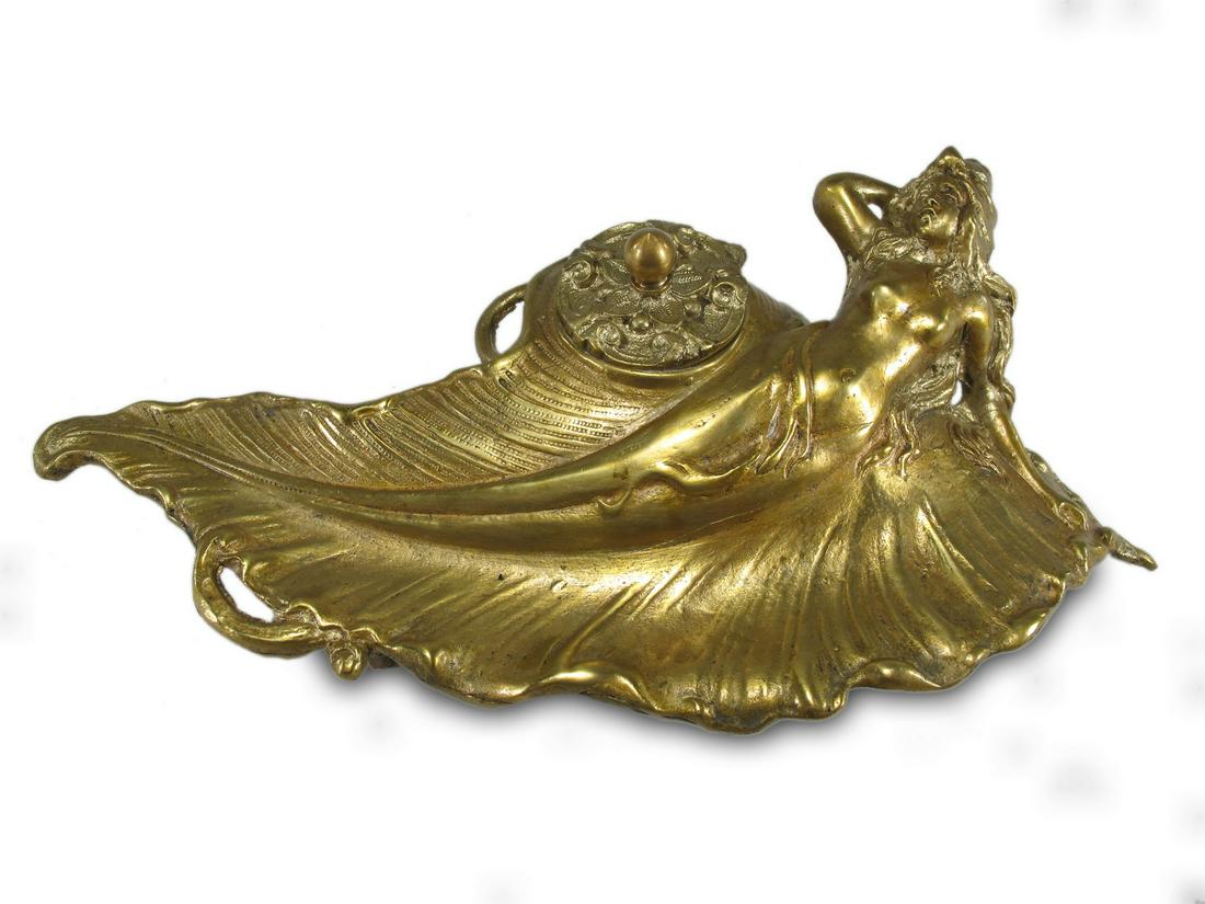 Vintage French bronze inkwell (1 of 4)