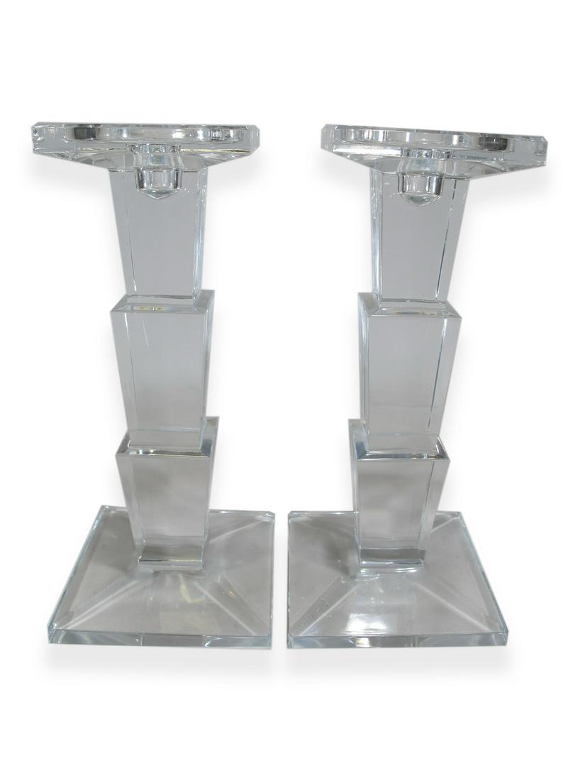 Vintage pair of crystal candlesticks (1 of 5)