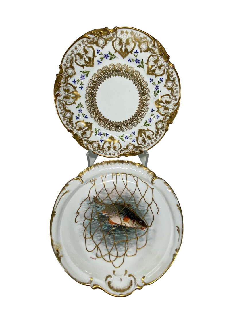 2 Limoges, France porcelain plates, signed (1 of 7)