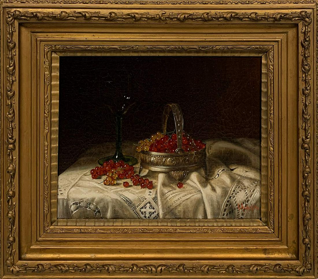 Antonio RUDOLPHI (XIX-XX) still life oil on canvas (1 of 4)