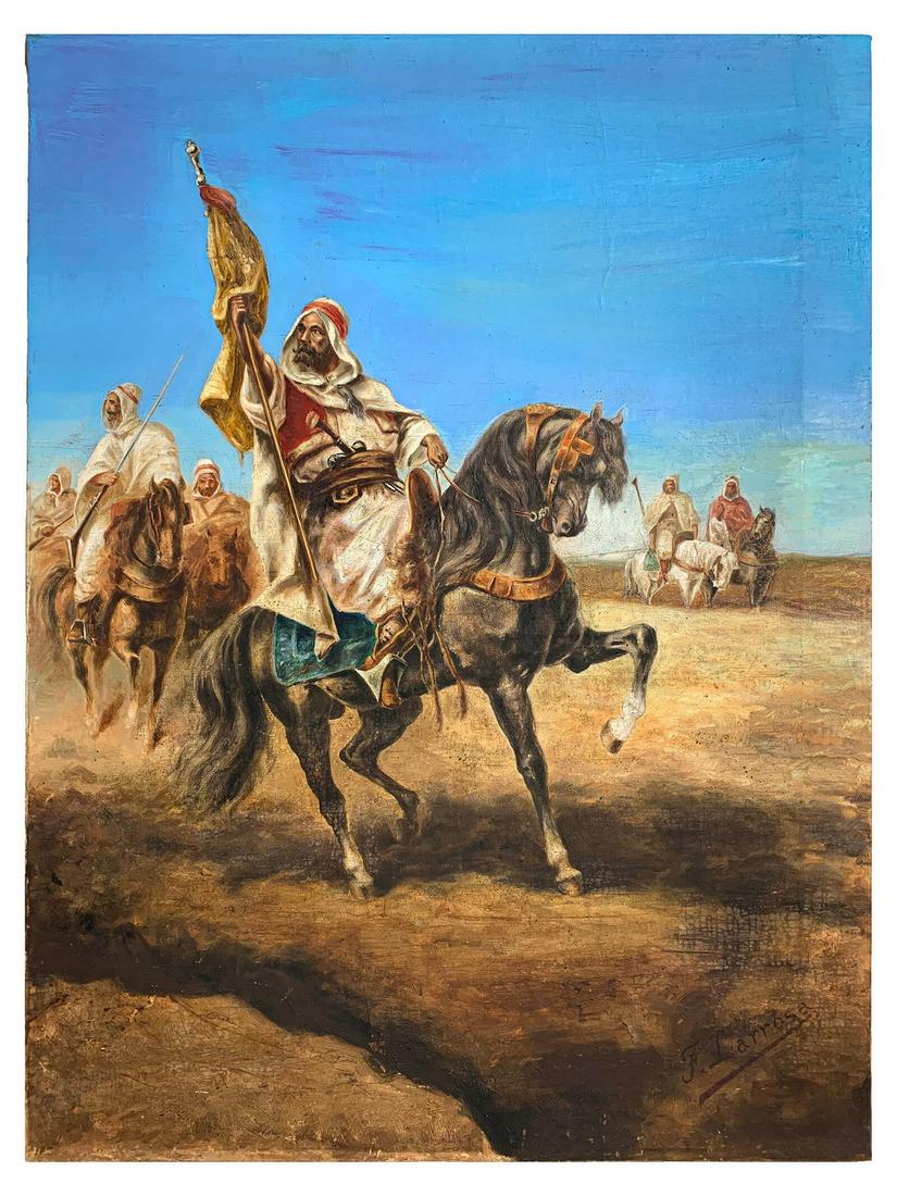 Signed L. LARROSA Orientalist oil on canvas (1 of 4)
