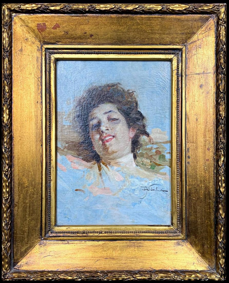 Aleardo VILLA (1865-1906) Italian oil on canvas (1 of 6)