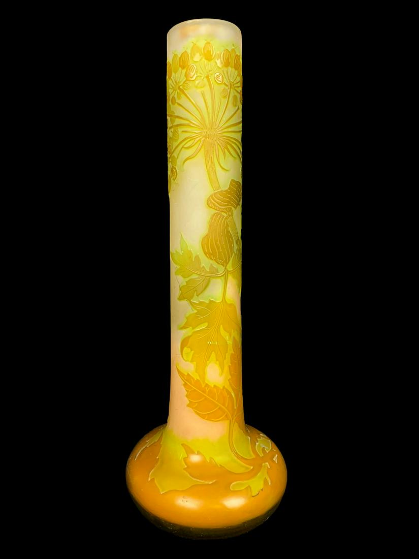 Emile GALLE (1846-1904) French cameo glass vase (1 of 5)