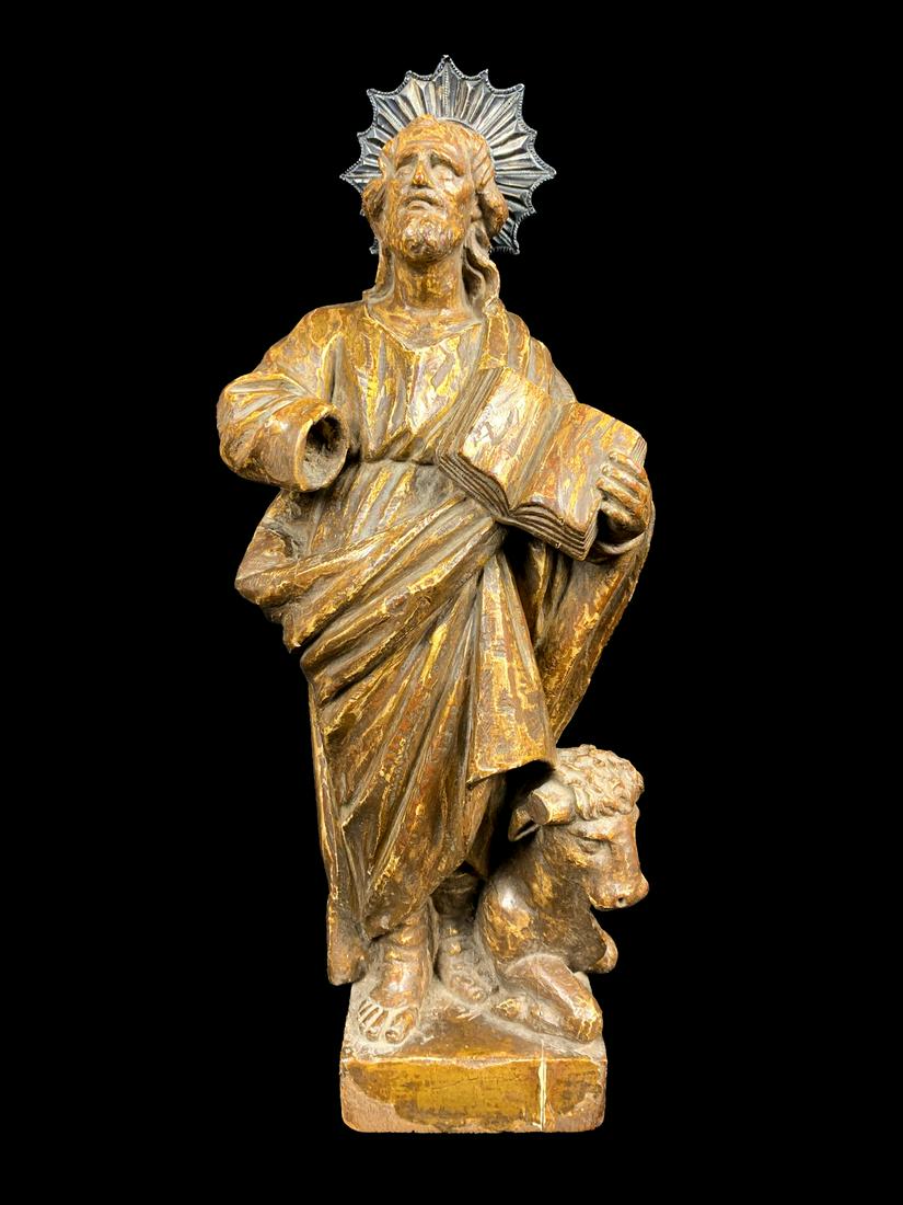 18th/19th C European Religious wood & silver statue (1 of 10)