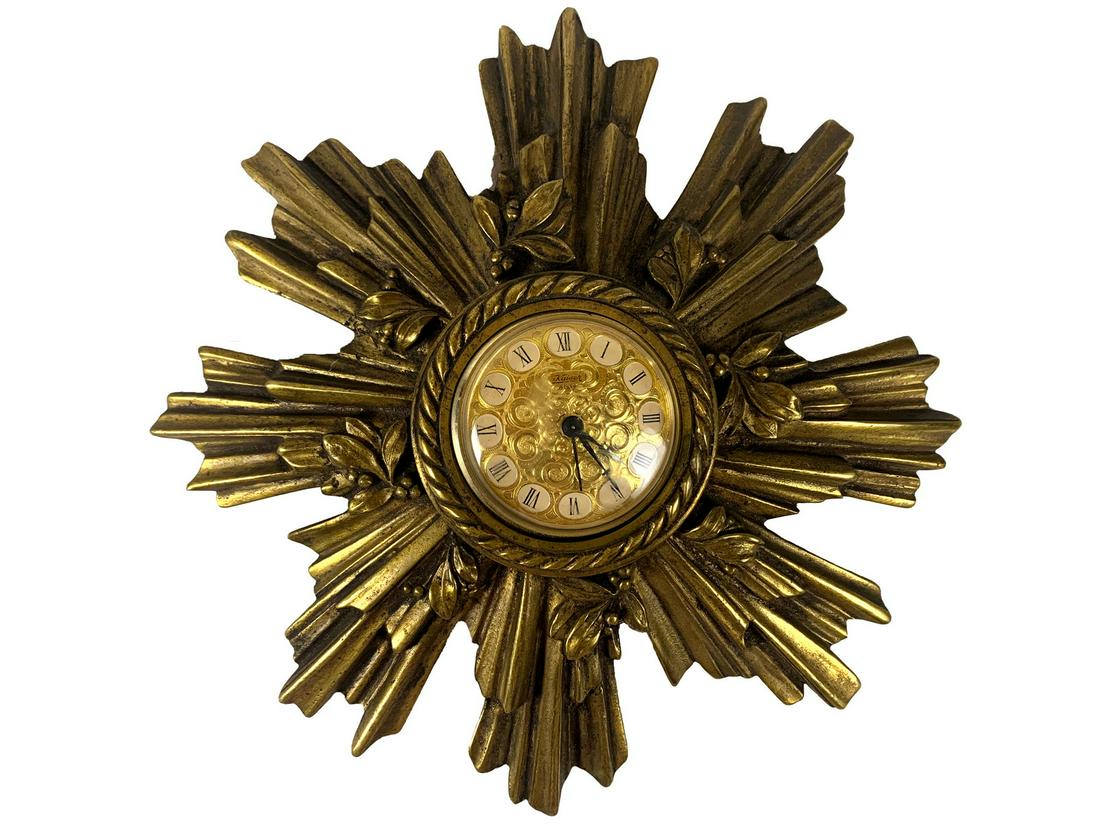 Vintage German Kaiser bronze wall clock (1 of 5)