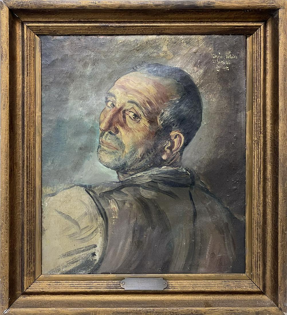 Jose AGUIAR GARCIA (1898-1976) Spanish oil on canvas: Jose AGUIAR GARCIA (1898-1976) Spanish oil on canvas. 26 1/4 H x 23 1/4 W including frame. 21 H x 18 W without frame. TO SHIP THIS ITEM IN USA OR INTERNATIONAL, PLEASE CONTACT THE SHIPPERS : 1) UPS st