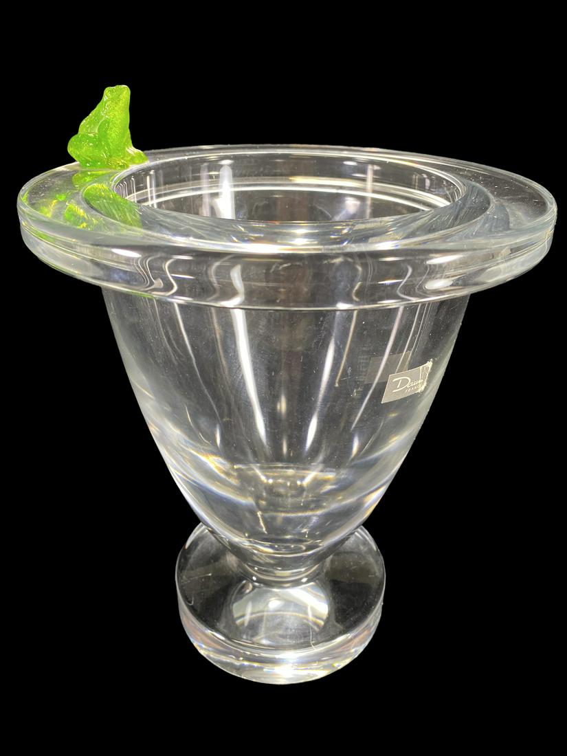 Daum, France Limited Edition crystal vase & frog (1 of 5)