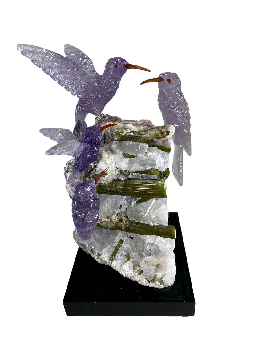 Hummingbird Family of 4 sculpture by Peter Muller (1 of 12)