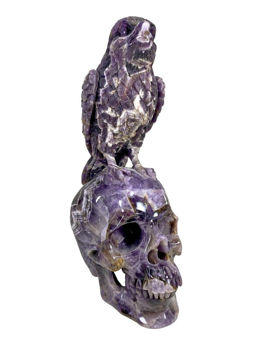 Amethyst carved Bird & Skull sculpture (1 of 10)