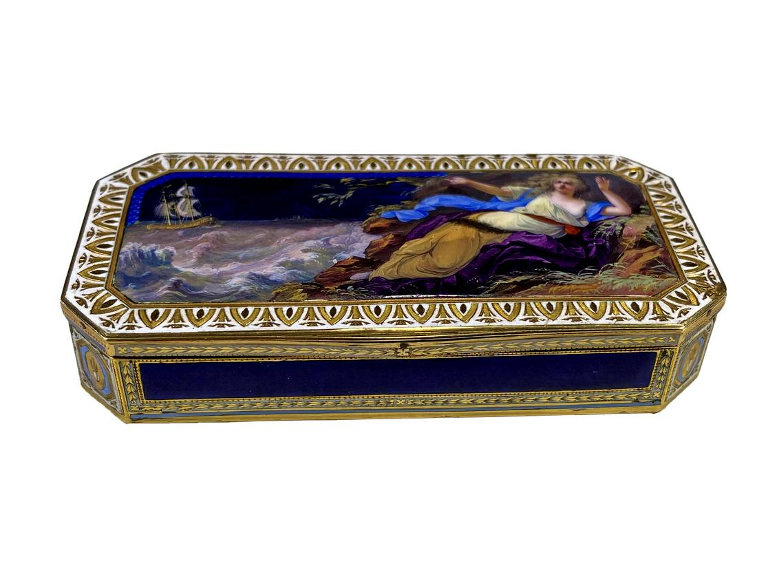 Louis GALOPIN, Geneve Gold & Enamel Box, circa 1800 (1 of 10)