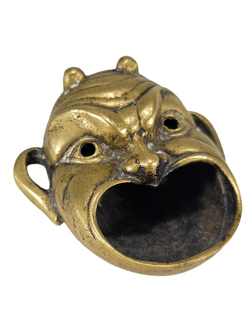 Vintage Face Bronze Ashtray (1 of 6)