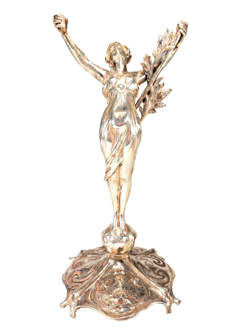 Antique French Silverplate Spelter Sculpture (1 of 7)