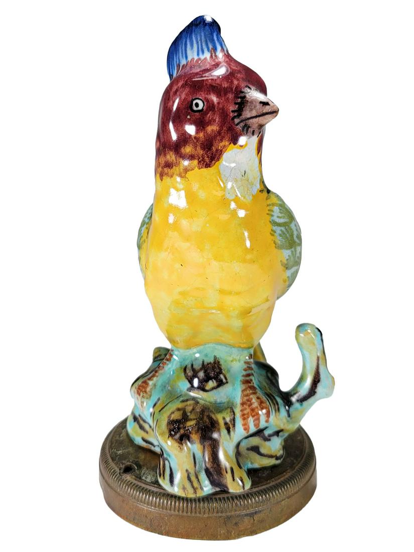 French Bird Porcelain & Bronze Statue (1 of 6)