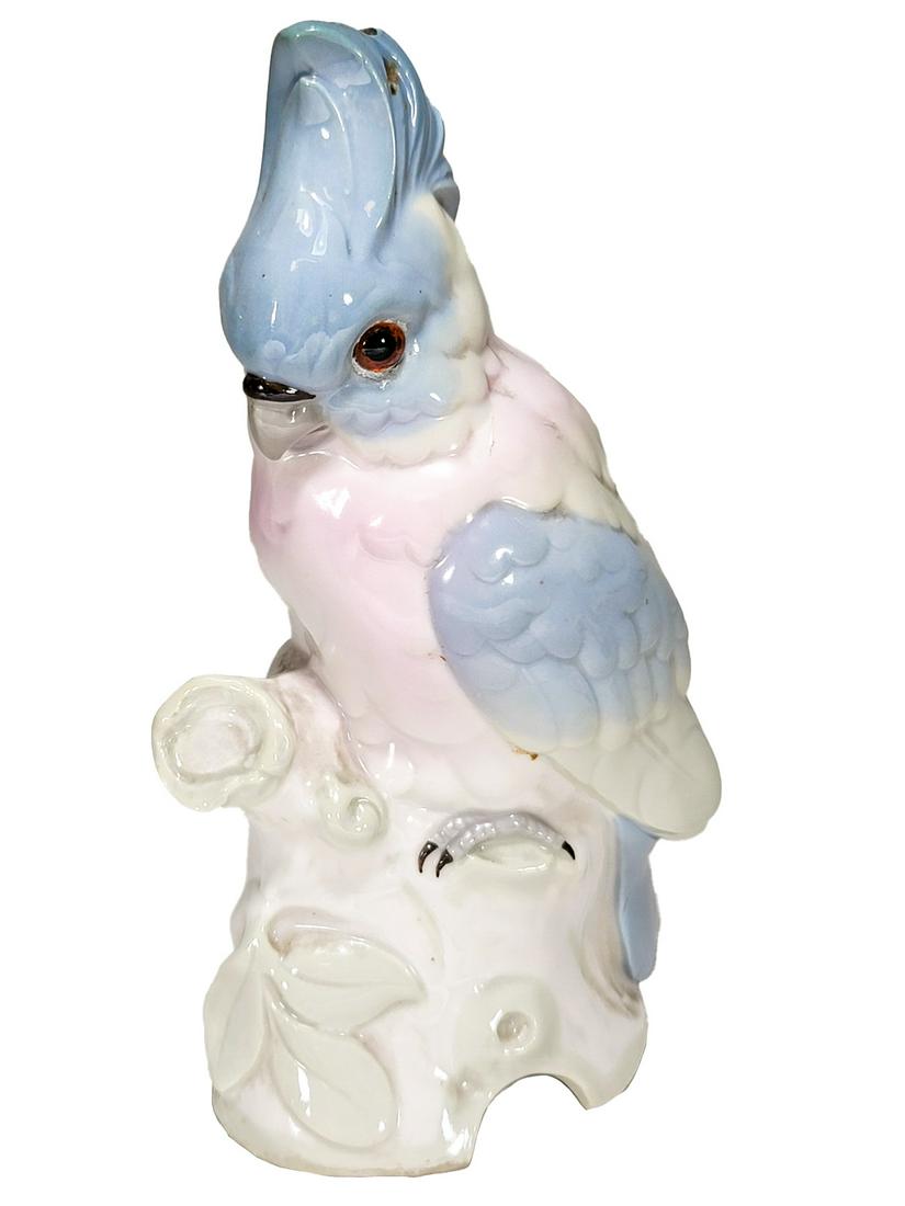 German Bird Porcelain Statue, signed (1 of 6)