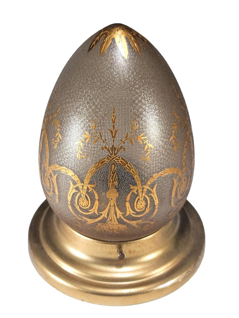 Antique Gilt Glass Shade Ceiling Light (1 of 6)