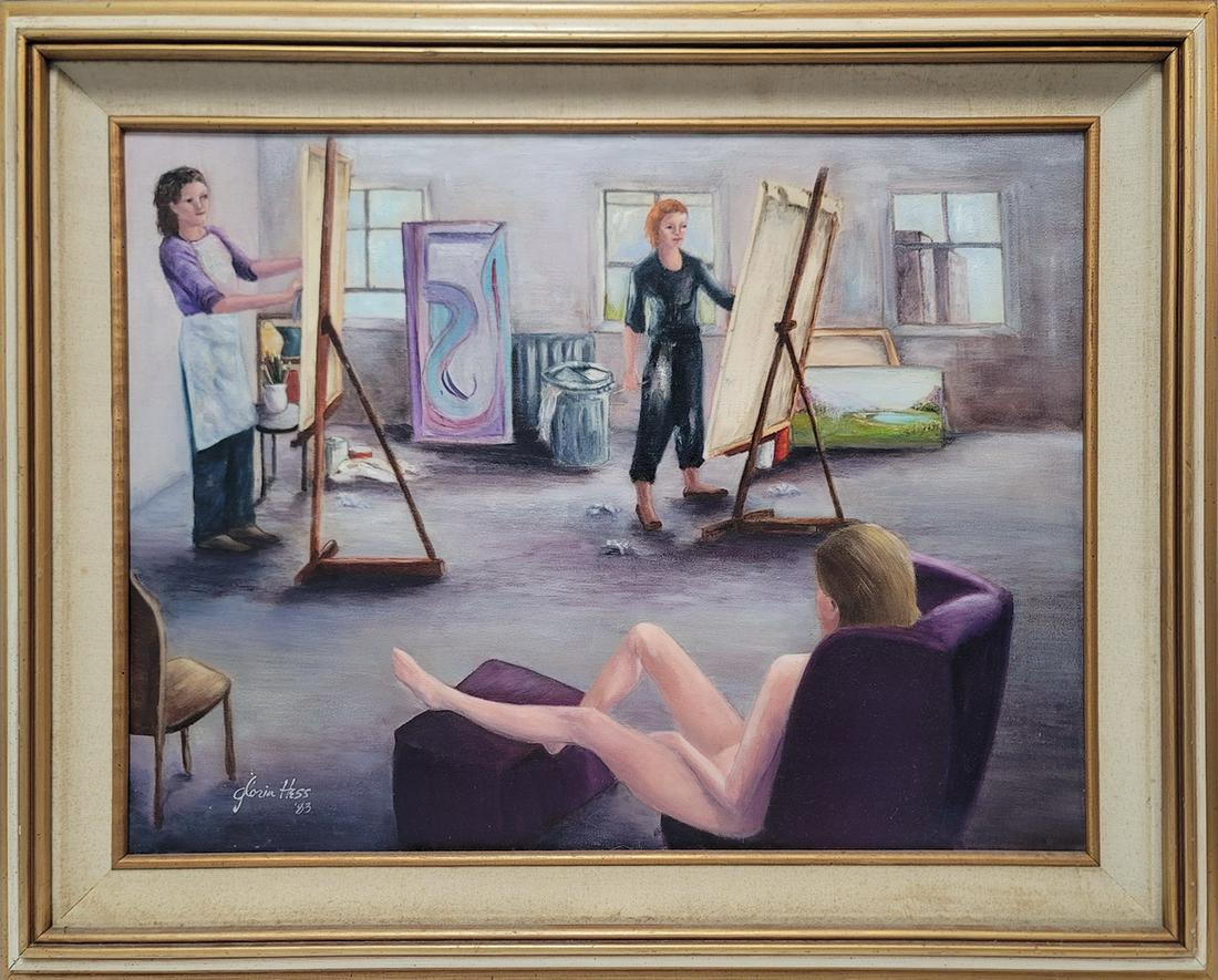 Signed by Gloria HESS Oil on Canvas (1 of 4)