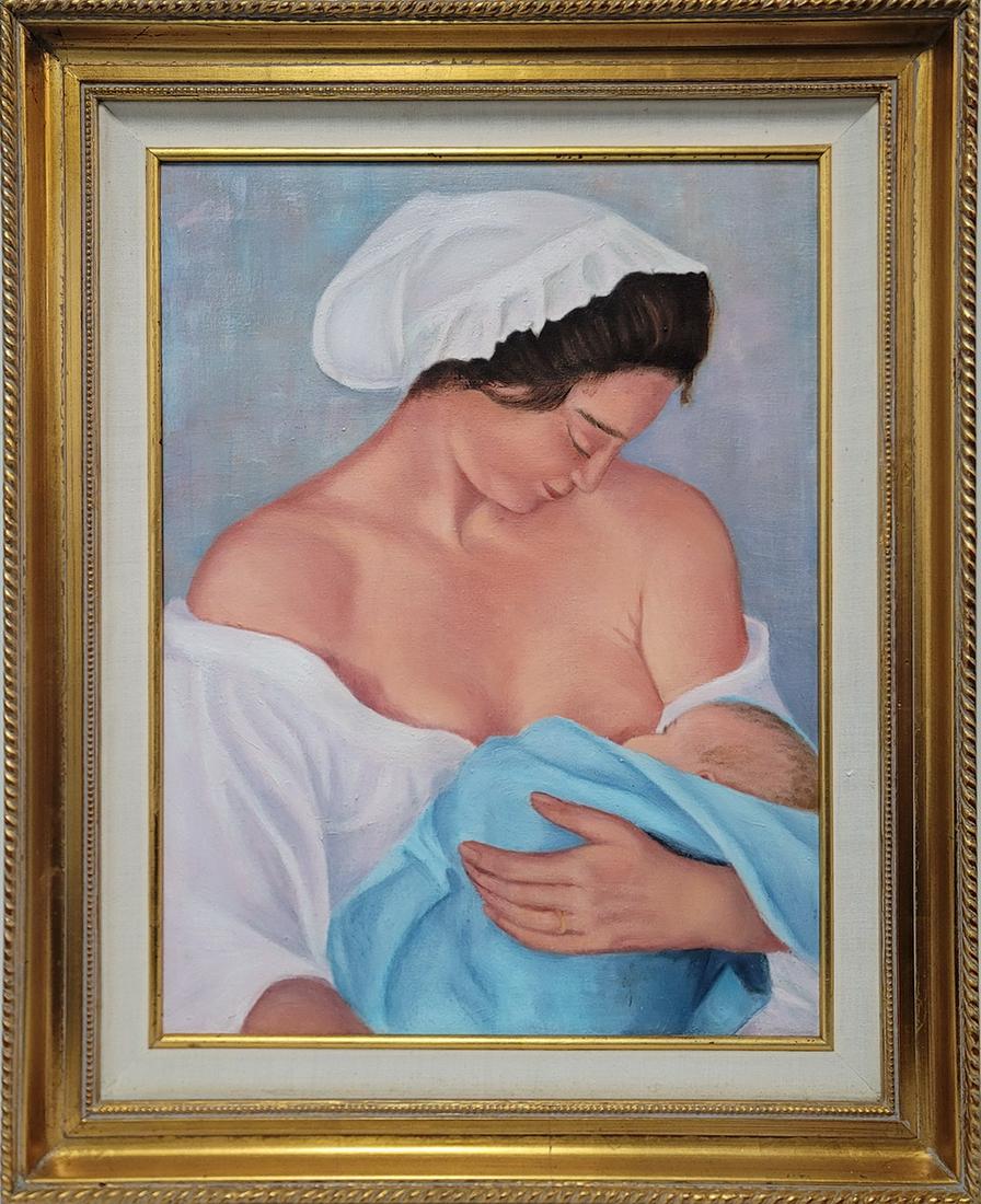 Signed by Gloria HESS Oil on Canvas (1 of 4)