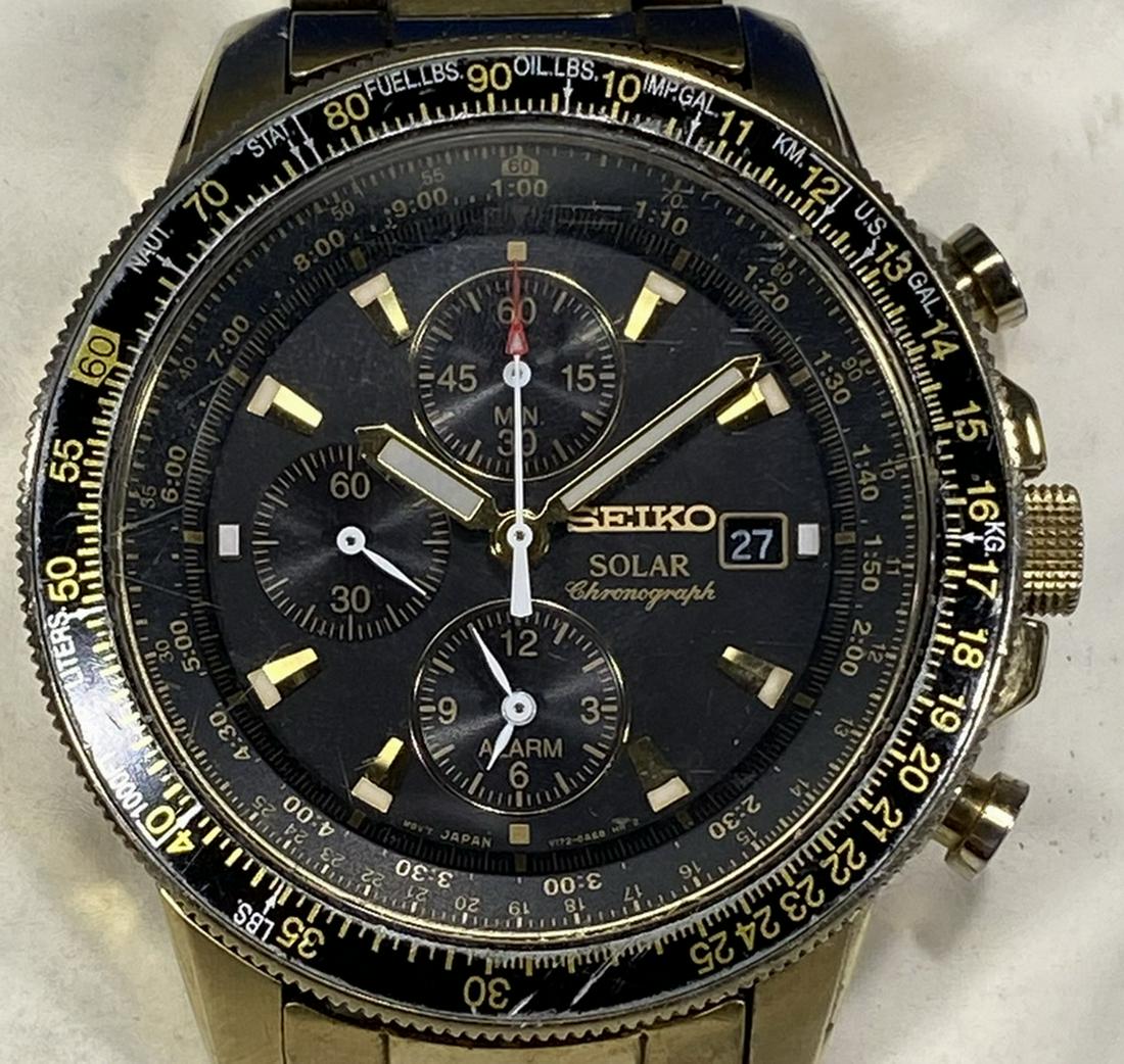 Seiko Solar Chronograph Alarm Watch (1 of 6)