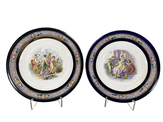 Baker & Co, England Angelica Kauffmann Pair Of Plates