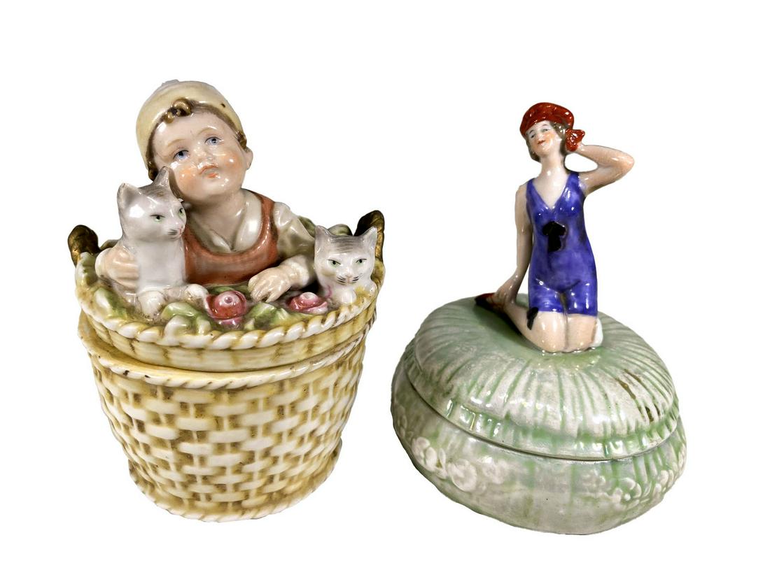 2 Vintage German Porcelain Boxes (1 of 8)