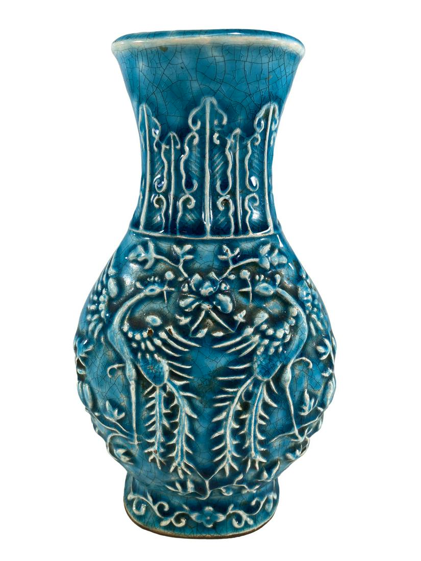 Vintage Oriental Pottery Vase (1 of 5)