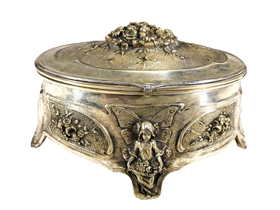 Antique Silverplate Jewelry Box (1 of 7)
