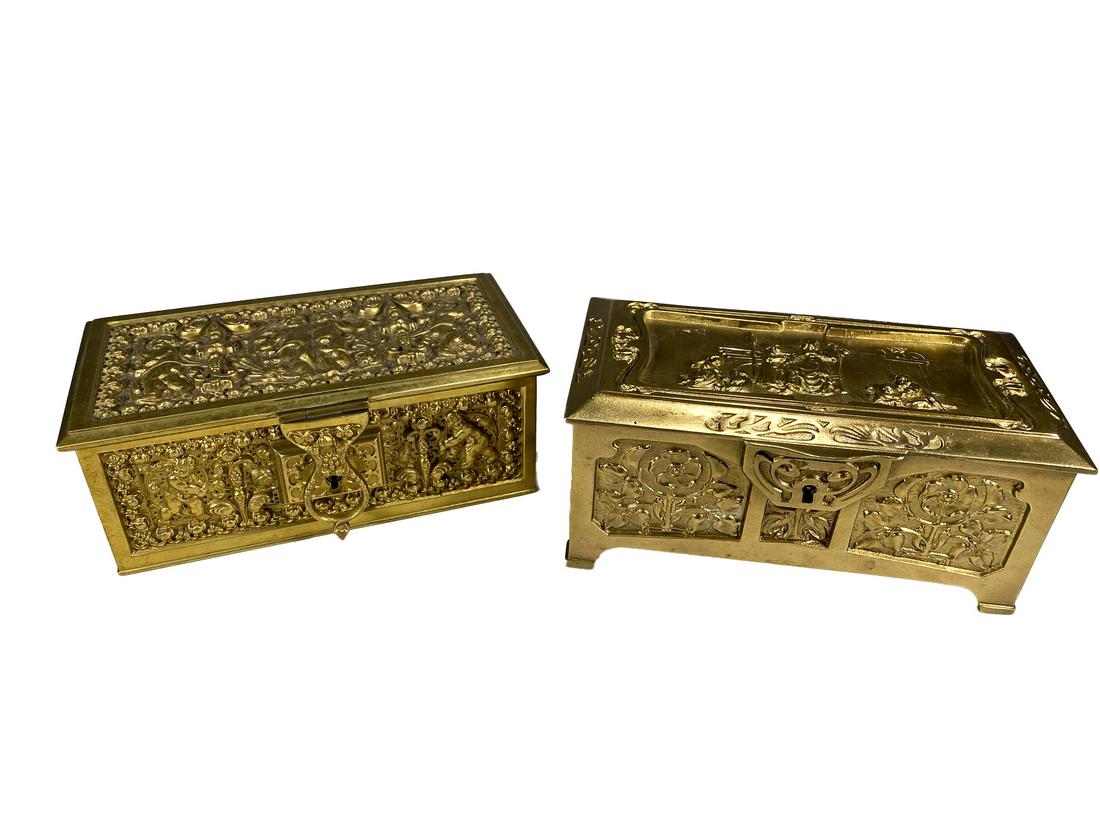 2 Antique French Gilt Bronze Boxes (1 of 14)