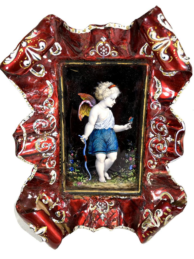 Antique French Limoges Enamel Tray (1 of 6)