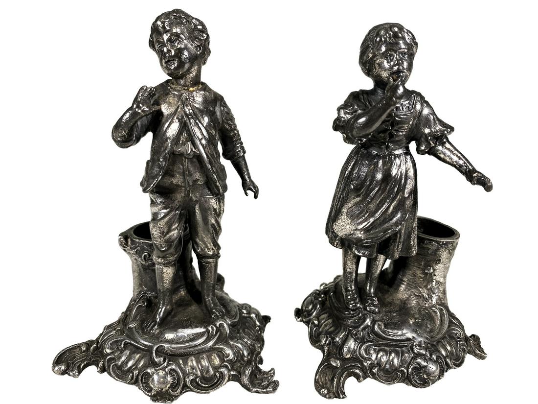WMF, Germany pair of Silverplate Toothpicks Holders: WMF, Germany pair of Silverplate Toothpicks Holders. 4 1/8 x 2 7/8 in. TO SHIP THIS ITEM IN USA OR INTERNATIONAL, PLEASE CONTACT THE SHIPPERS : 1) UPS store1937- David Reiser -754-263-0780, auctions19