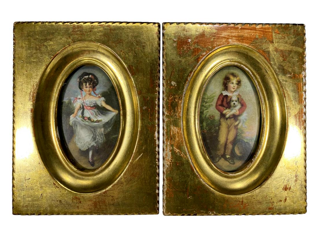 Antique pair of Gilt Wood Picture Frames (1 of 4)