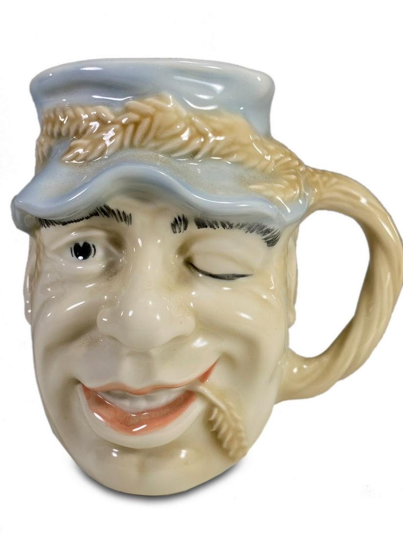 Royal Doulton, John Barleycorn Tankard: Royal Doulton, John Barleycorn Tankard. 5 x 5 1/8 x 4 in. TO SHIP THIS ITEM IN USA OR INTERNATIONAL, PLEASE CONTACT THE SHIPPERS : 1) UPS store1937- David Reiser -754-263-0780, auctions1937@gmail.com,