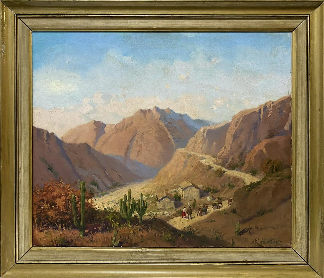 Signed Simon MARTIN Latin American oil on canvas Nov 17, 2022