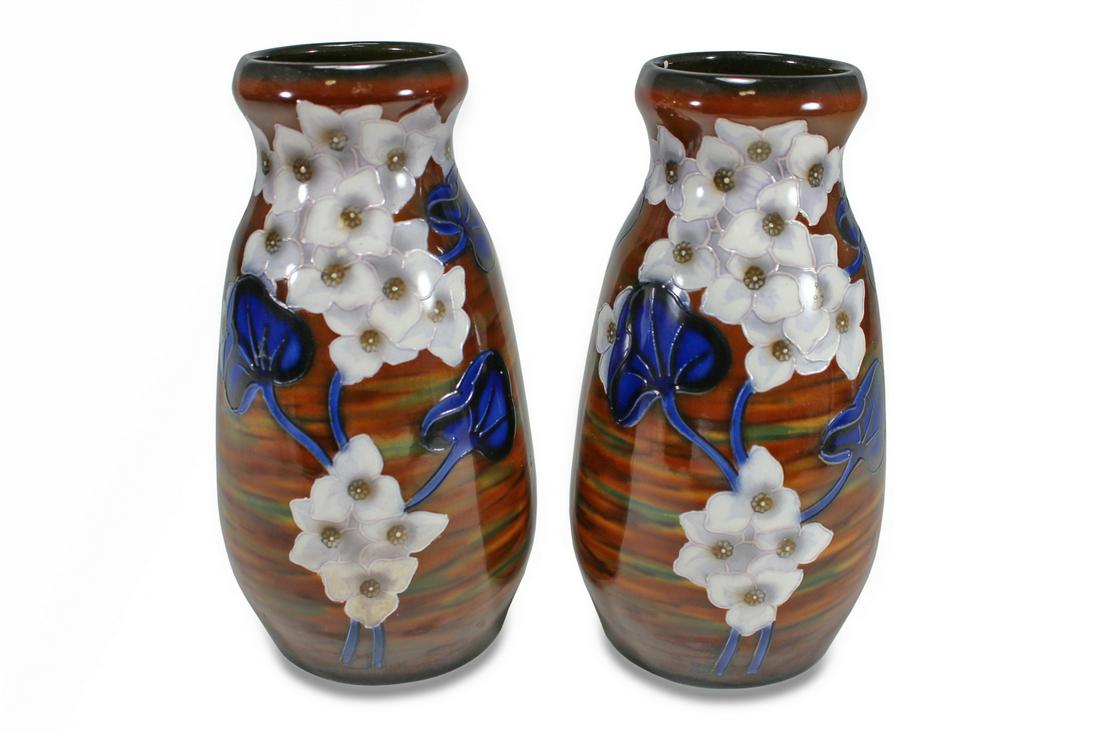 Antique Royal Bonn, Germany pair of porcelain vases (1 of 7)