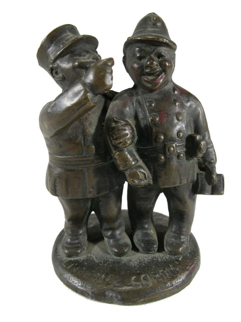 Antique Italian bronze statue, Entente Cordiale (1 of 7)