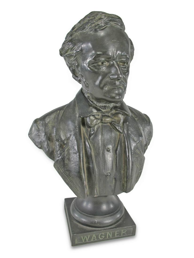 Pedro R RIGUAL (1863-1917) R. Wagner Spelter bust (1 of 7)
