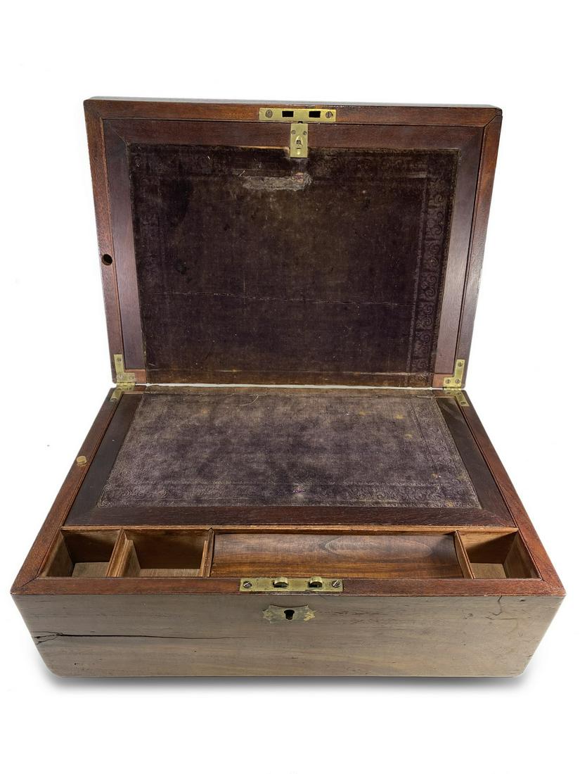 Antique French wood writing desk box (1 of 7)